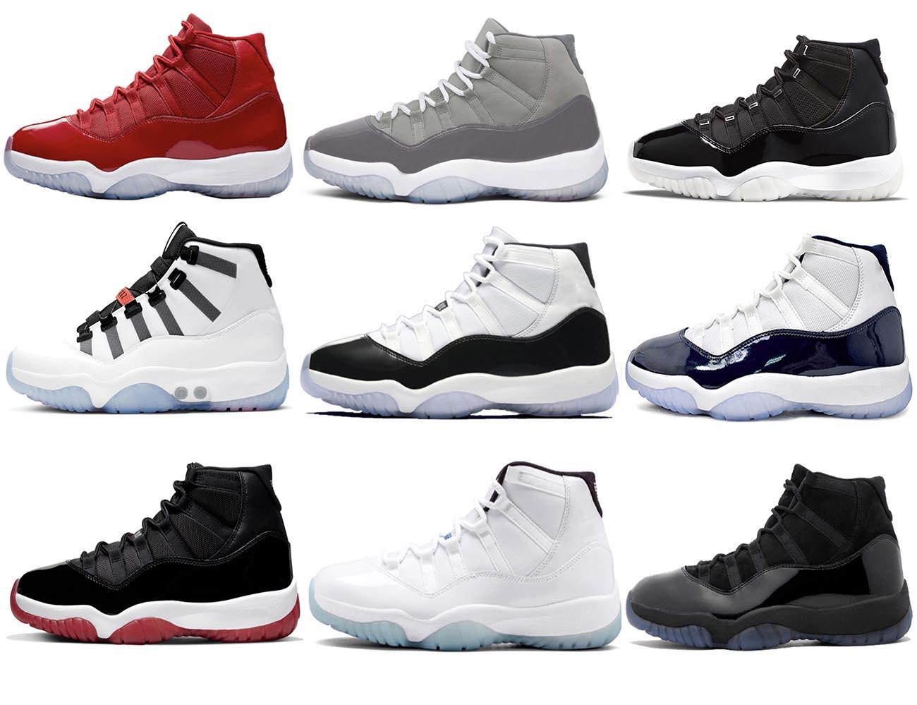

2021 Authentic 11 Jubilee Space Jam 45 Concord Gamma Blue Shoes Adapt Cap and Gown Bred Win Like 96 82 Cool Grey Men Women Outdoor Box 1Top