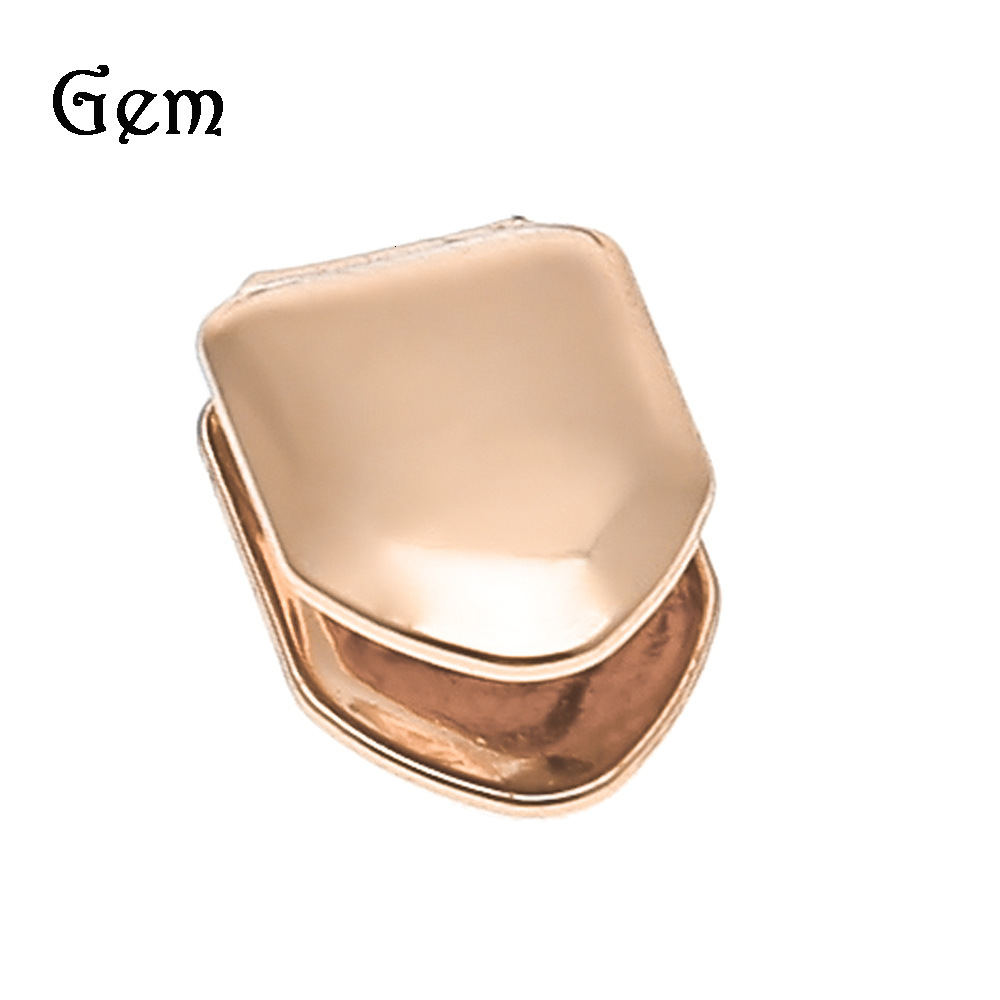 

Gem rose gold hiphop gold tooth set single tooth hip hop jewelry tooth set hot sale