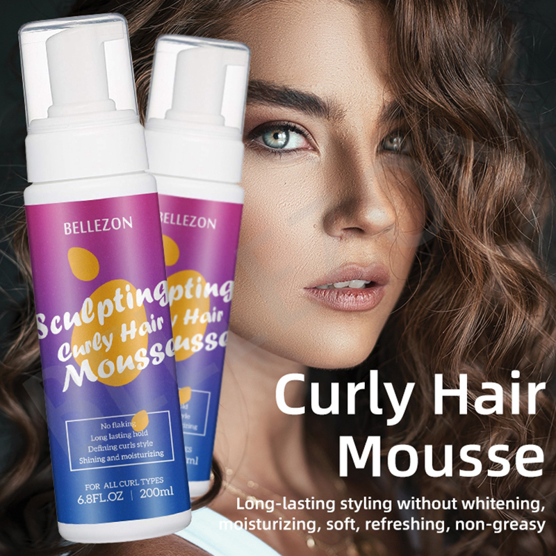 

Bellezon Hair Foam Mousse Styling product Strong Hold Hair Mousse Define Curly Hair Finishing Anti-Frizz Fixative Styling creamScouts