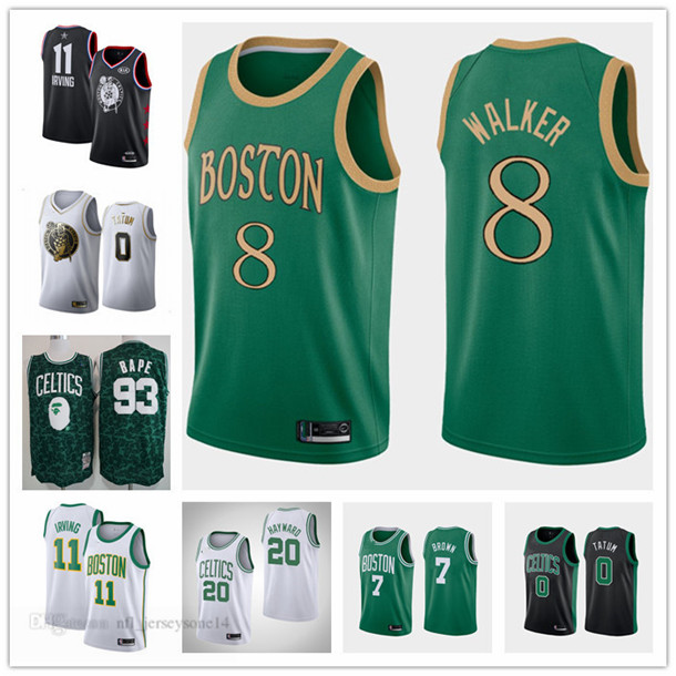 

Custom Mens women youth BostonCeltics0 Tatum JaylenBrown 8 Kemba Walker 11 Enes Kanter Green Throwback City Basketball jersey
