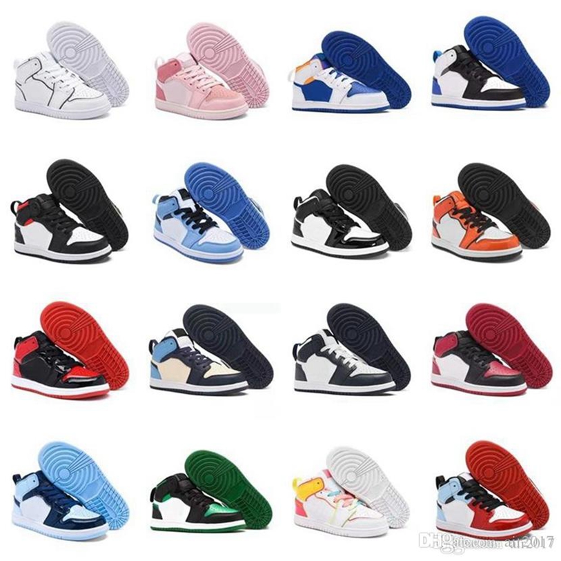 

1s 1 Kids Basketball Shoes Fitness children Infants Pine Green Game Royal Scotts Boy Girl Bred Sneakers Multi-Color Size EUR 26-35, 13