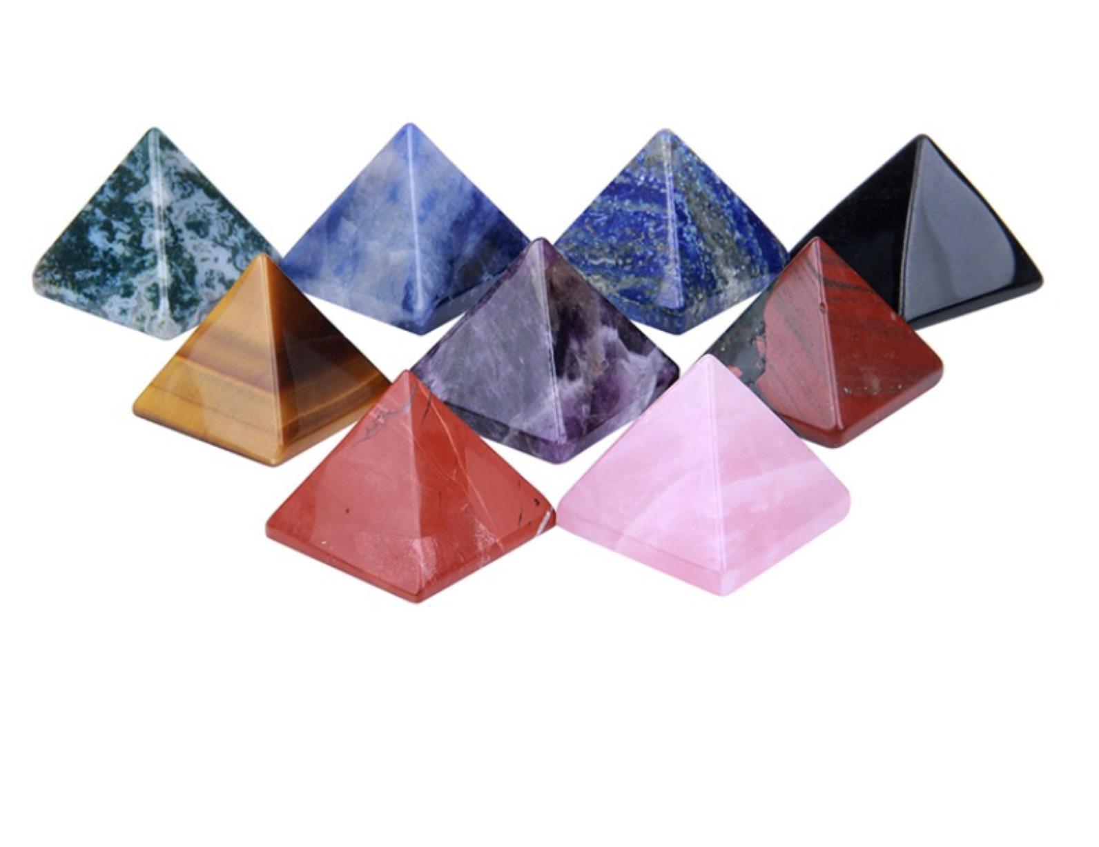 

Pyramid Natural Stone Crystal Healing Wicca Spirituality Carvings Stone Craft Square Quartz Turquoise Gemstone Carnelian Jewelry P4Fnm 9Nmps, Black
