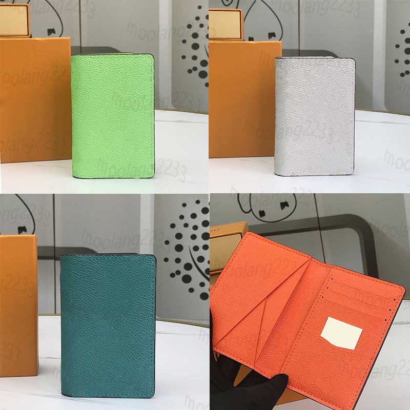 

Designer Card Holder Men Womens Wallet Fashion Yellow White Green And Orange Leather Credit Purses Passport Cover ID Unisex Flower Pu Business Bag