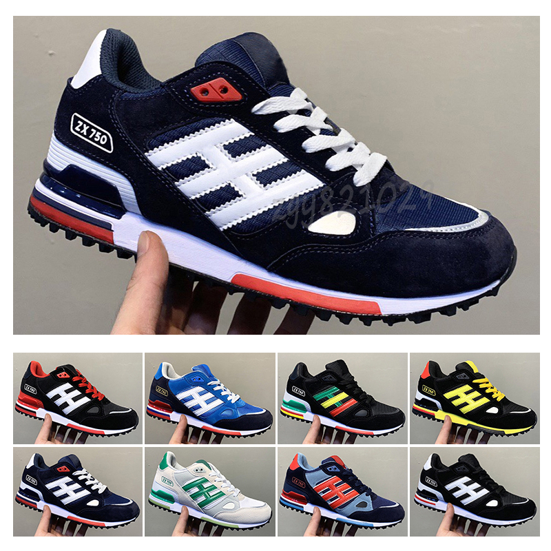 

Originals ZX750 Running Shoes Athletic Designer Sneakers zx 750 Mens Womens White Red Blue Breathable Outdoor Sports Size 36-45 p54, Color 6