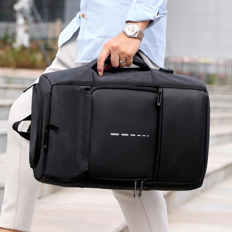 

Backpack 15.6 Inch Oxford Men High Quality Male Retro Laptop Bag Men's Schoolbag Travel Bags For Rucksack, Black
