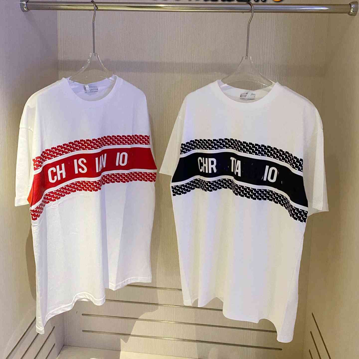 

Luxury design Fashion ins2021 summer d home Tote chest letter presbyopia short sleeve T-shirt casual loose t-shirt female, Black