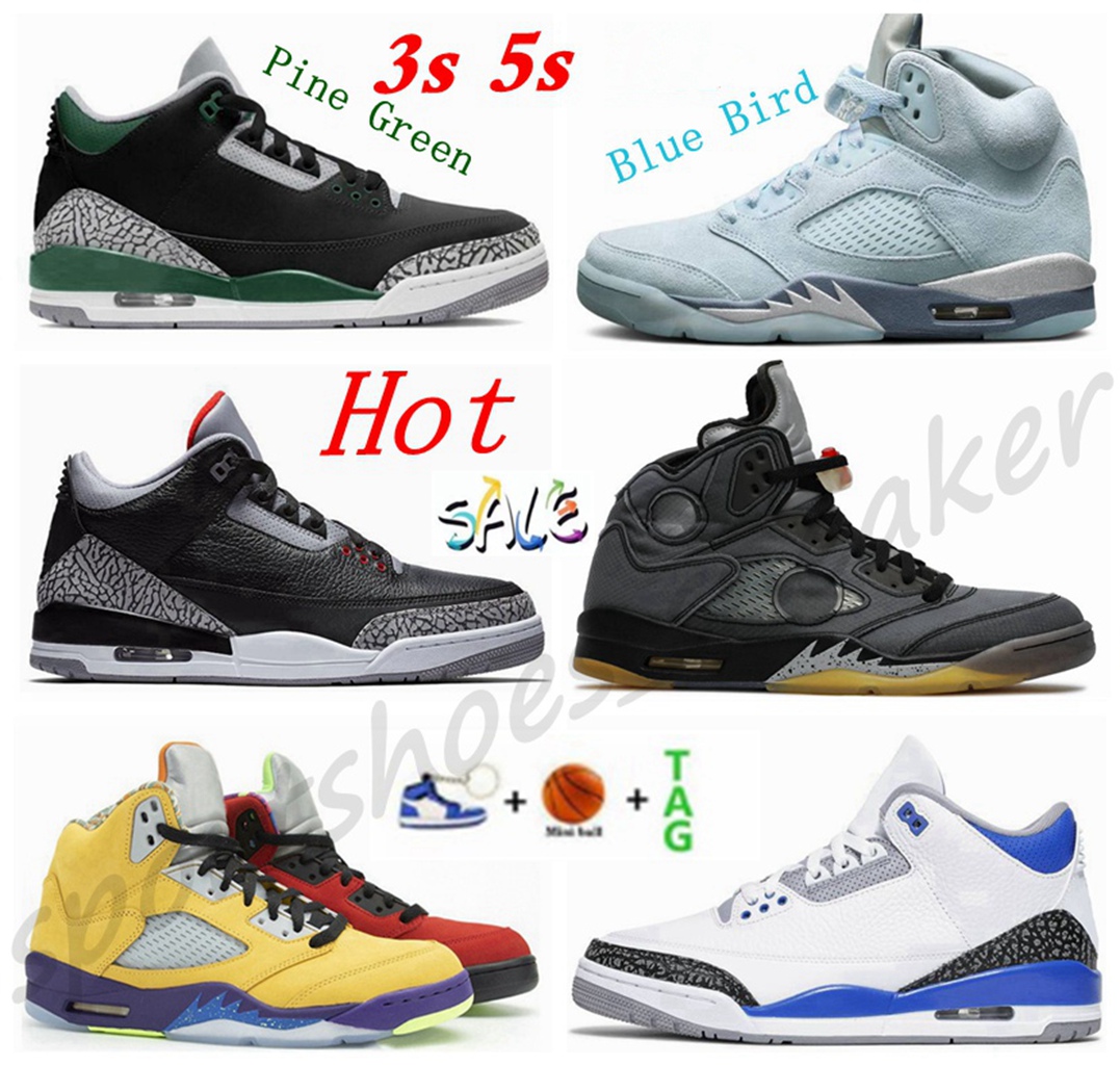 

JQuality umpman blue bird Men Basketball Shoes 3s pine green 5s Raging Bull 6s OLIVE British Khaki Sports casual Outdoor running men's women's shoe Sneakers with TAG, 35