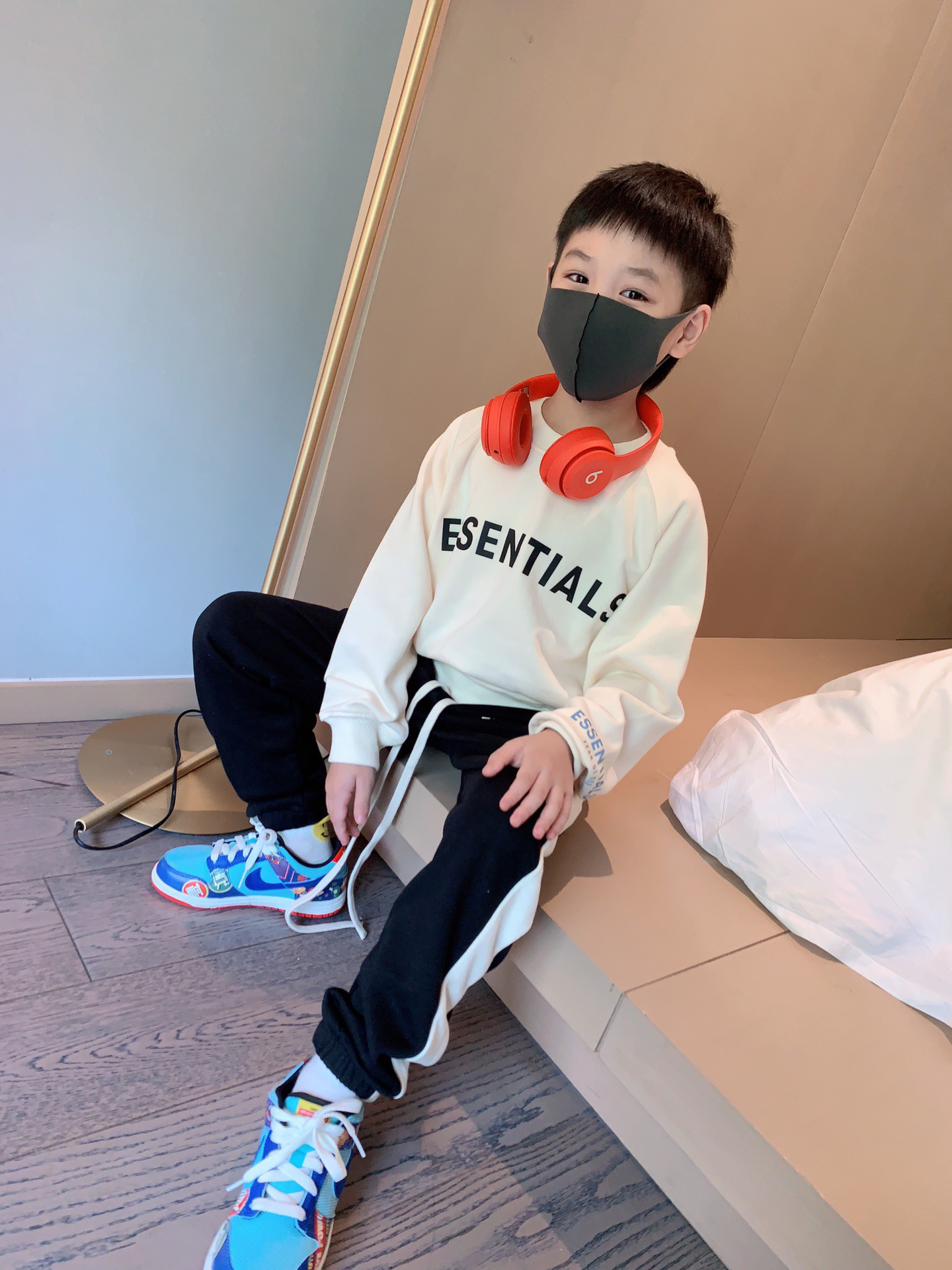 

Autumn Kids Girls Boys Sweatshirts Baby Boy Cotton O-Neck Hoodie Children casual sprot pants Clothes, Beige hoodie