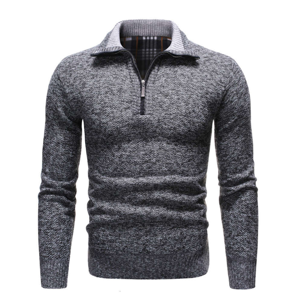 

2021 new coat style slim solid color Pullover men's sweater, White;black
