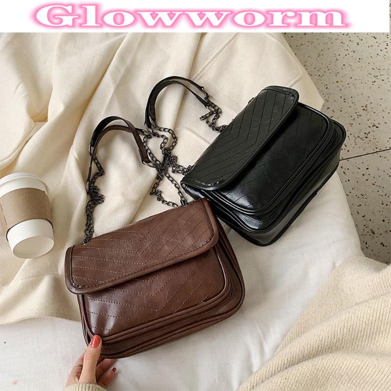 

Vintage Pu Leather Women's Handbags Fashion Flap Crossbody Bags Large Capacity Shoulder Messenger Bag Design Casual Tote Bag 062, Deep brown