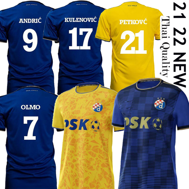 

2021 2022 GNK Dinamo Zagreb Soccer Jerseys 21/22 Home Blue ORSIS PETKOVC PERIC OLMO ADEMI GOJAK men Football Shirts uniforms Thai European size, Budinamo 21-22 home