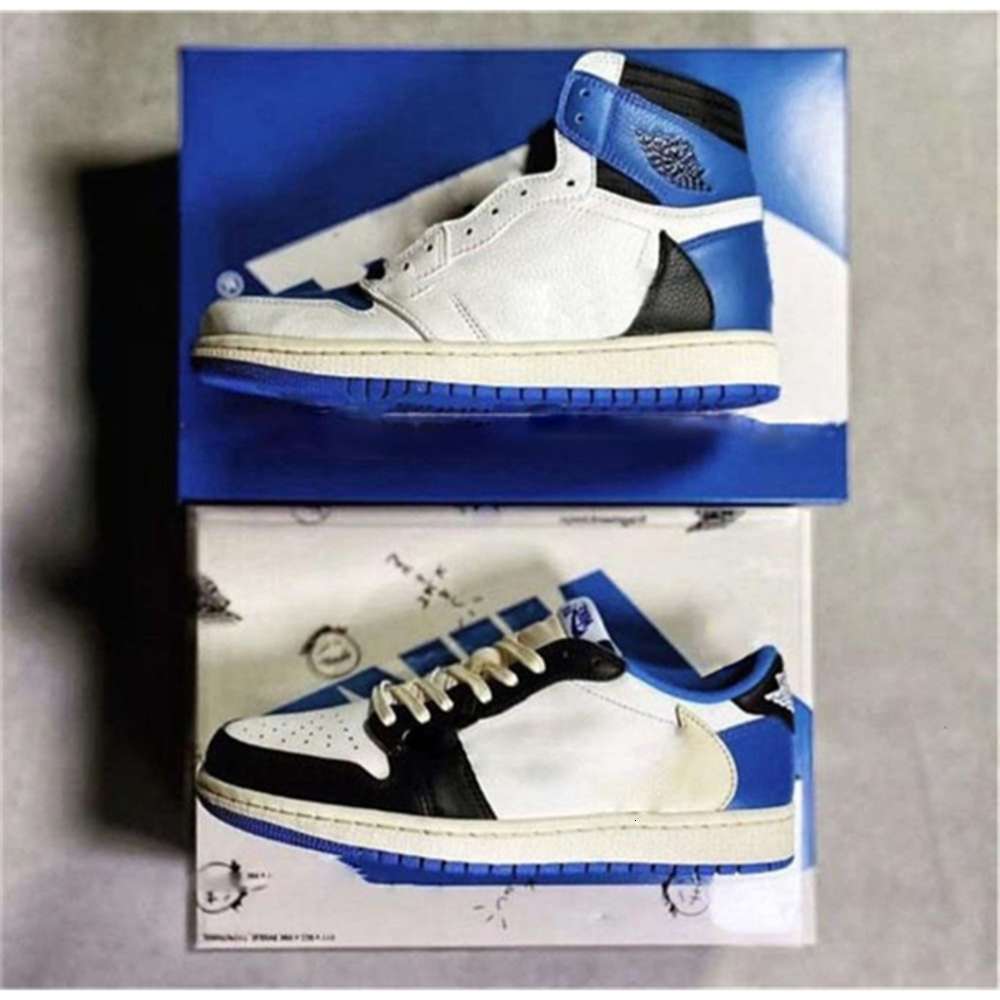 

Authentic 1 Travis Scott X Fragment 1S High OG TS SP Shoes MENS Military Blue Sail Women Dark Mocha University Outdoor Sports Sneakers With aaronKwok