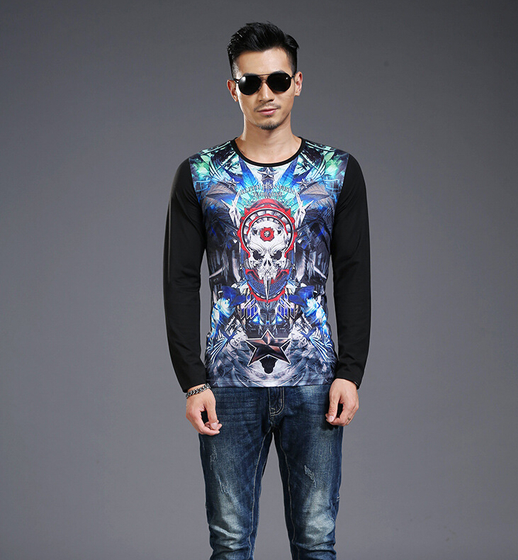 

2021 New Casual Fitness Slim T-shirt Striped Long Sleeve t Shirt Men Asina Size -3xl Top Quality Gusv, As shown