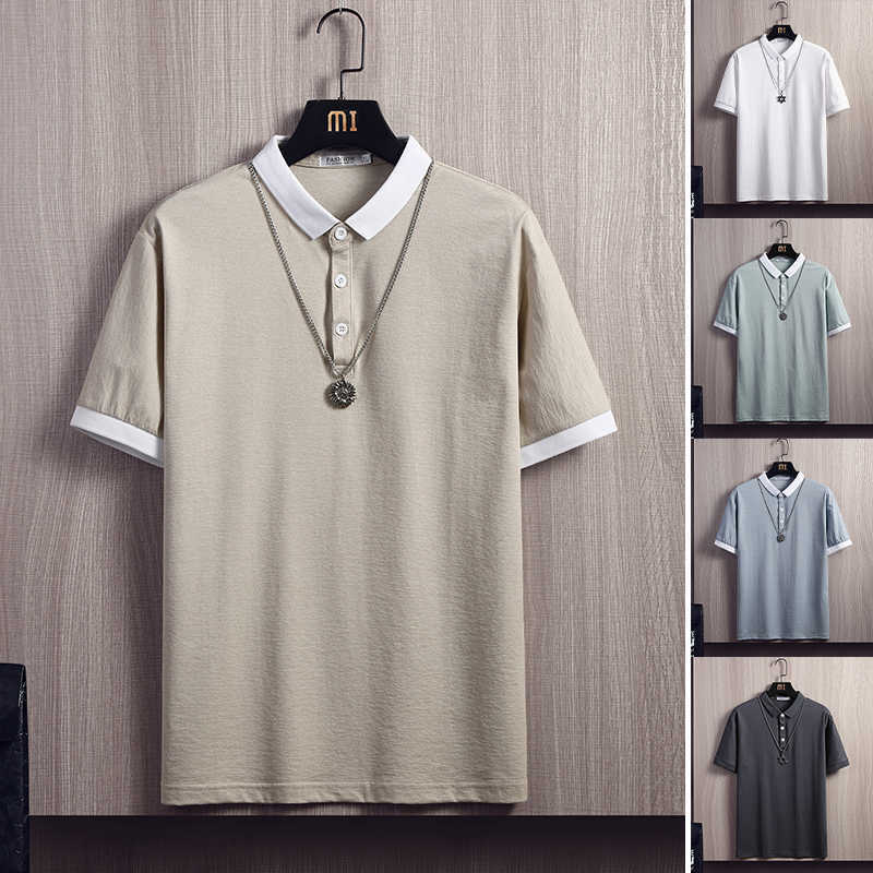 

Brand Men' Polo Shirt Cotton Slim Short Sleeve Shirt Men High Quality Summer Casual Jerseys Men Business Tops Plus Size XXXL 210603, Bl315black