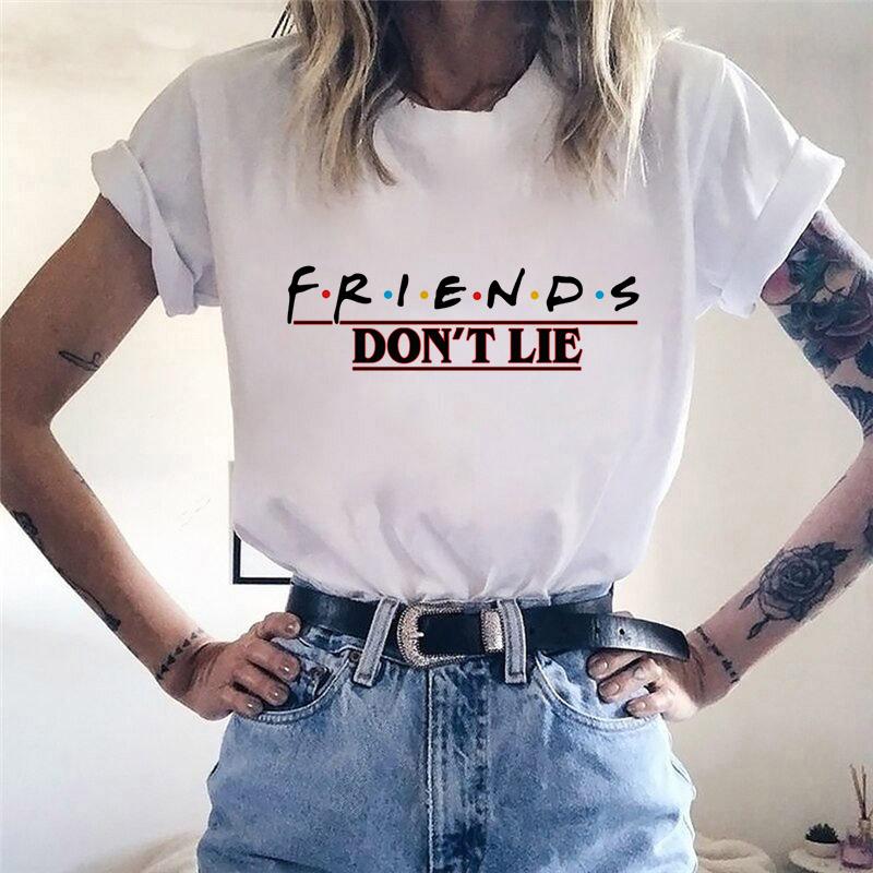 

Women' T-Shirt Friends TV Shows Printed T-shirts Graphics Ullzang Harajuku 90s Top Tee, 558