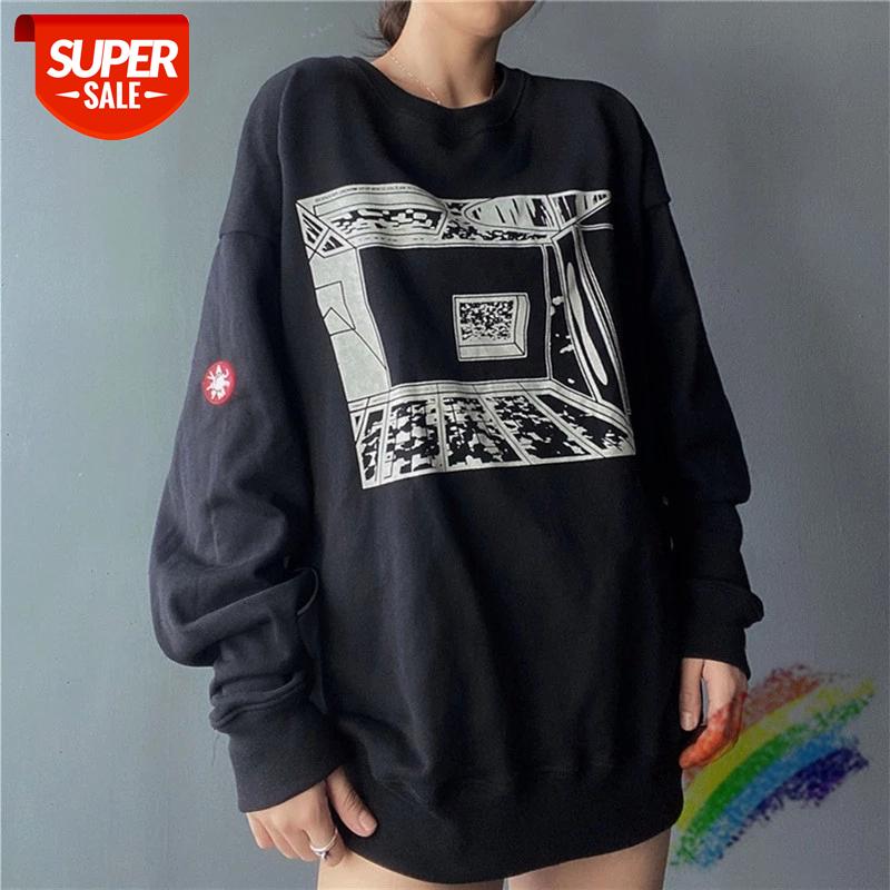

CE CAVEMPT 20AW UNBALANCE PROGRESS CREW NECK Crewneck Men Woman 1:1 High Quality Sweatshirts Cavempt Hoodies #4578, Black