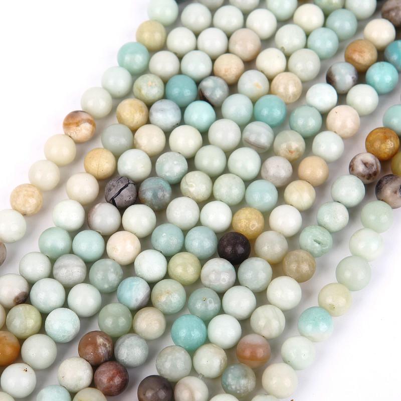 

Other Round 4/6/8/10mm Amazonite Loose Beads For DIY Craft Bracelet Necklace Jewelry Making