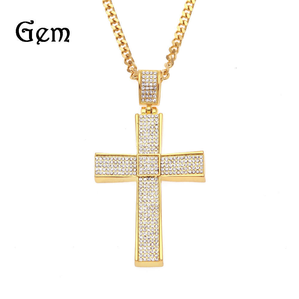 

Hiphop Diamond Cross Pendant men's hip hop Necklace