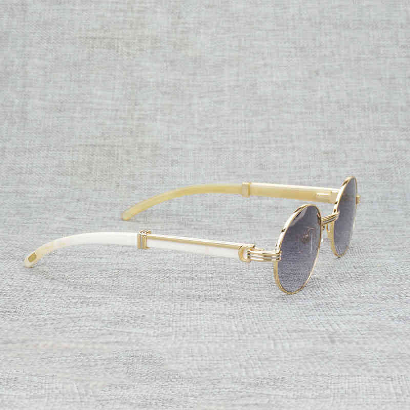 

Factory Direct Price Natural Wood Men Round Black White Buffalo Horn Clear Glasses Metal Frame Oculos Wooden Shades for Summer Accessories