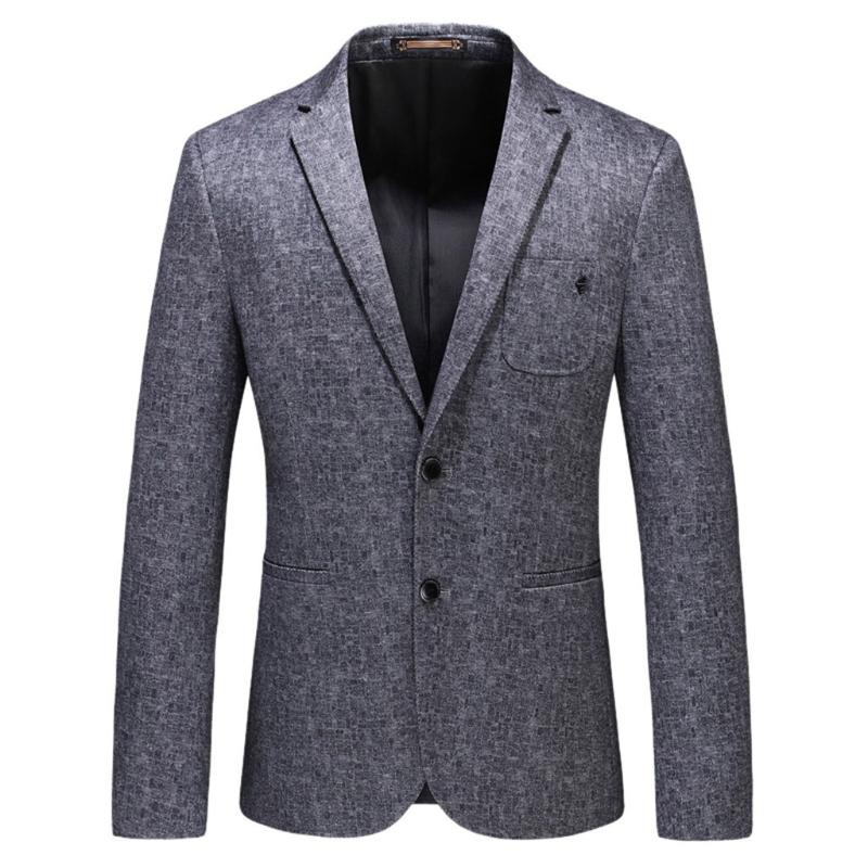 

Men's Suits & Blazers Male Suite 2021 Autumn Solid Color Style Long Sleeve Casual Suit Slim Fit Blazer Jacket Vestidos Fiesta Boda E50, Gray