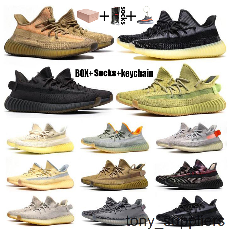 

Wholesale With Box Top Quality Kanye West Big Size 13 Womens Mens Running Shoes Eliada Asriel Cinder Sulfur Fade Natural Sneakers Trainers