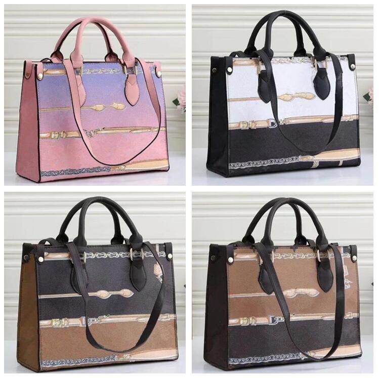 

2022 Tote Bag Totes Handbag Womens Purses Handbags Women Beige Double Letters Leather Fashion Wallet Bags 38cm #GOT110