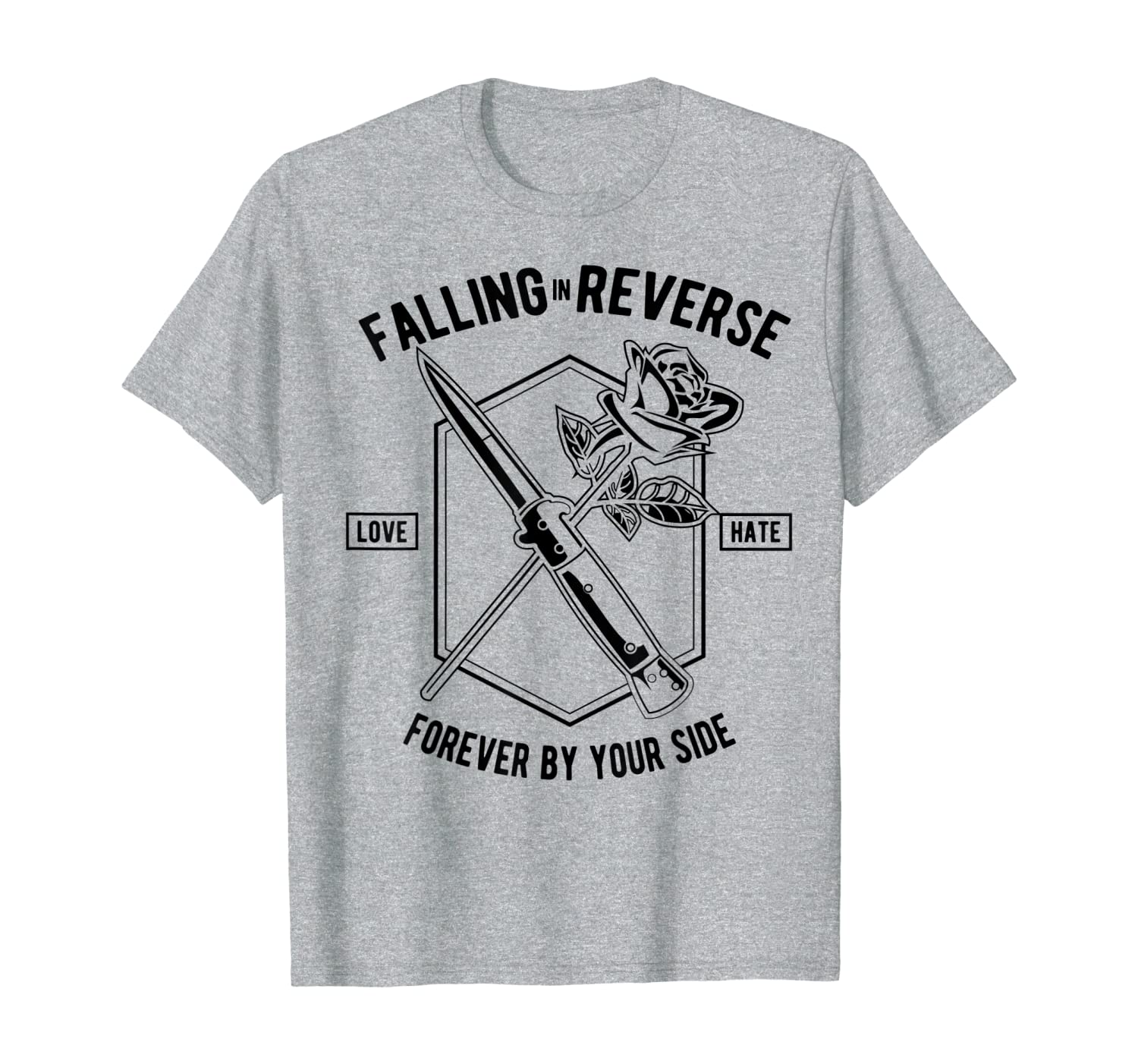 

forever by your side - falling in reverse t-shirt, White;black