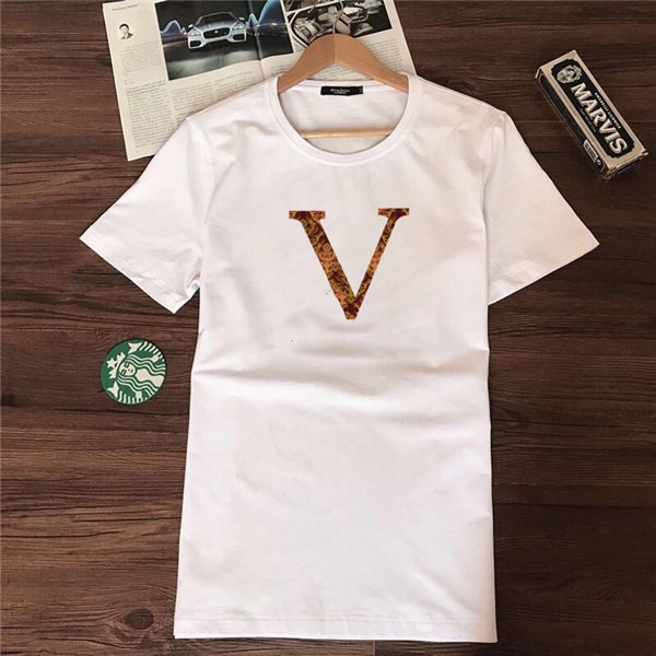 

Summer Tee Shirt Letter Designer Men Women T Shirt Crystal Fashion Short Sleeve High Street Homme Clothing 2 Styles Optional, White;black