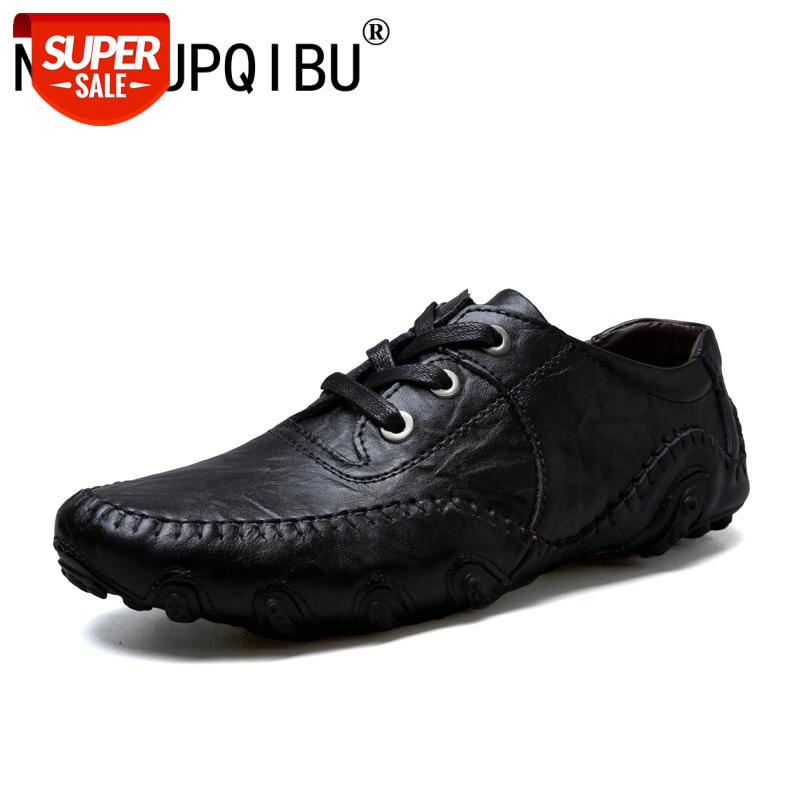 

2019 New Autumn Fashion Business Men Shoes Genuine Leather High Quality Soft Casual Breathable Men's Flats #MW1l