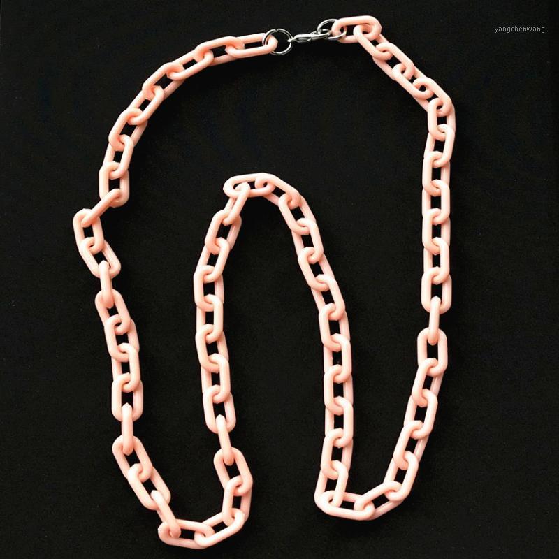

2pcs 7.5mm Plastic Chain Necklace Multicolor 572mm Long Lobster Clasp Diy Jewelry Chains