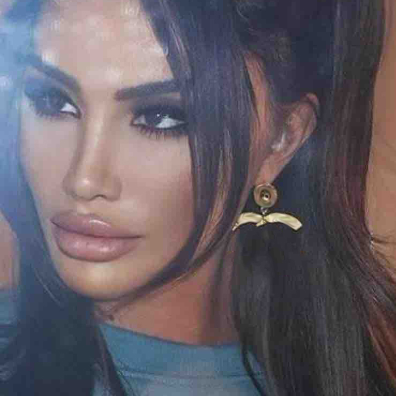 

Designer Earrings Classic Double Letter Button Gold Stud have Logo 925 Silver Needle With box LC01, Golden;silver