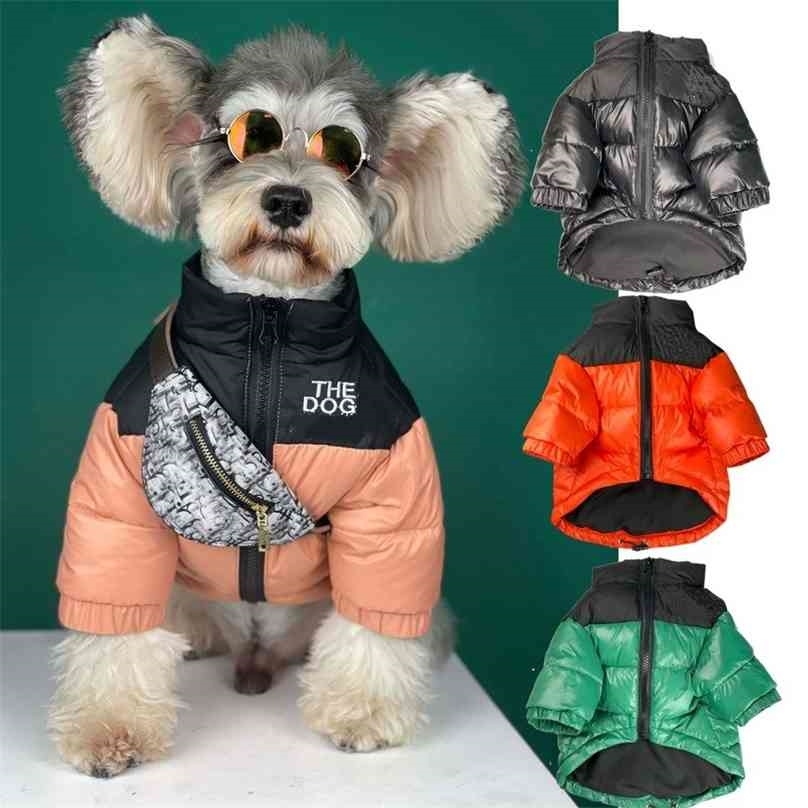 

The Dog Face Dogs Clothes Coat Pet Vest Clothing Luxury Thick Down Jacket Warm Winter Small Medium French Bulldog Chihuahua Pug 210902, Black down vest