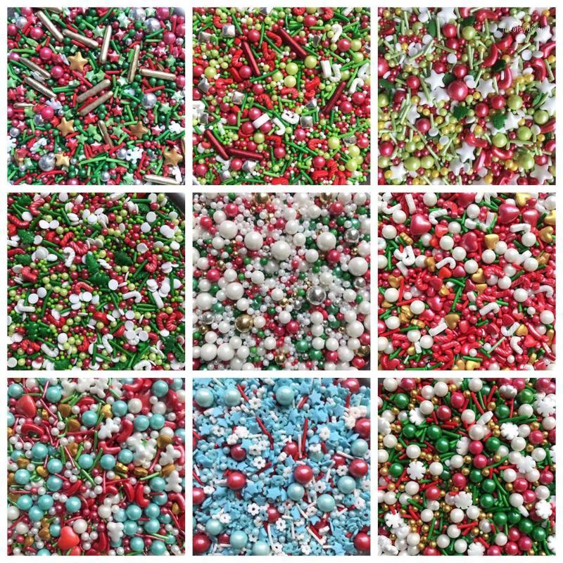 

Decorative Flowers & Wreaths Christmas Decorate Sprinkle Mix For Baking Cupcake Cake Topper