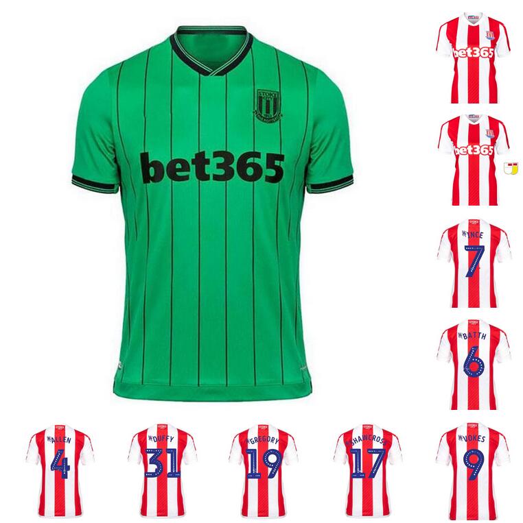 

21 22 Stoke City Soccer Jerseys CLUCAS 2021 2022 GREGORY POWELL CAMPBELL Football Shirt MCCLEAN VOKES AFOBE Jersey