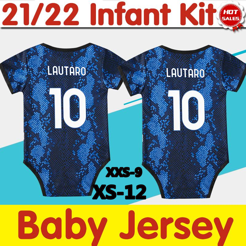 

2021 2022 Infant Soccer Jersey Inter #9 DZEKO #23 BARELLA #24 ERIKSEN Home Blue Baby Football Shirt #10 LAUTARO #37 SKRINIAR #14 PERISIC, Black;yellow