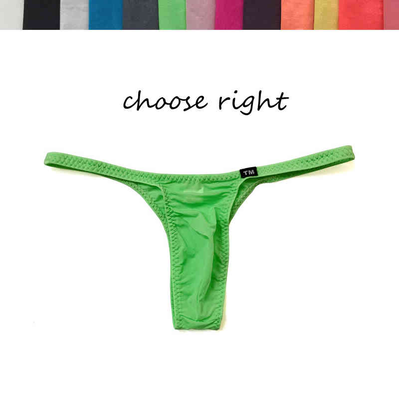 

Sexy ultra-low waist stretch men mini briefs for, Green