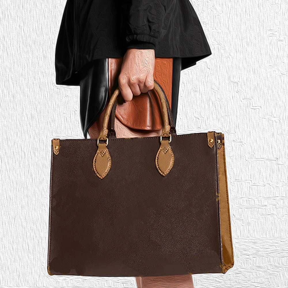 

Famous Shopping Bag Luxurys Designers Crossbody Embroidered Canvas Book Embossed Totes High Quality Handbags Women Large Capacity Shoulder Bags Purse M45320, Brown