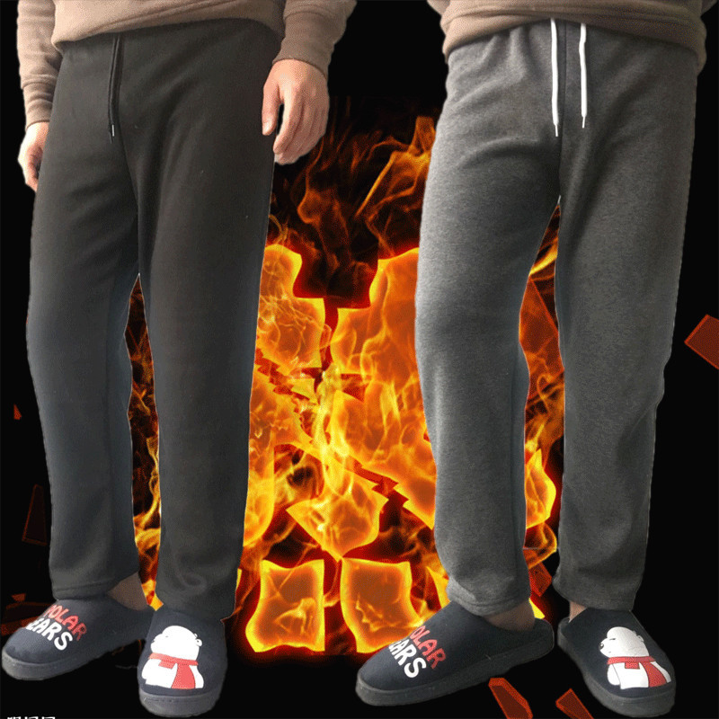 

2021 New Winter Flannel Warm Sleep Bottoms Sweatpants Men's Pajama Comfort Cocoa Loose Pants Zy9s, Dark grey