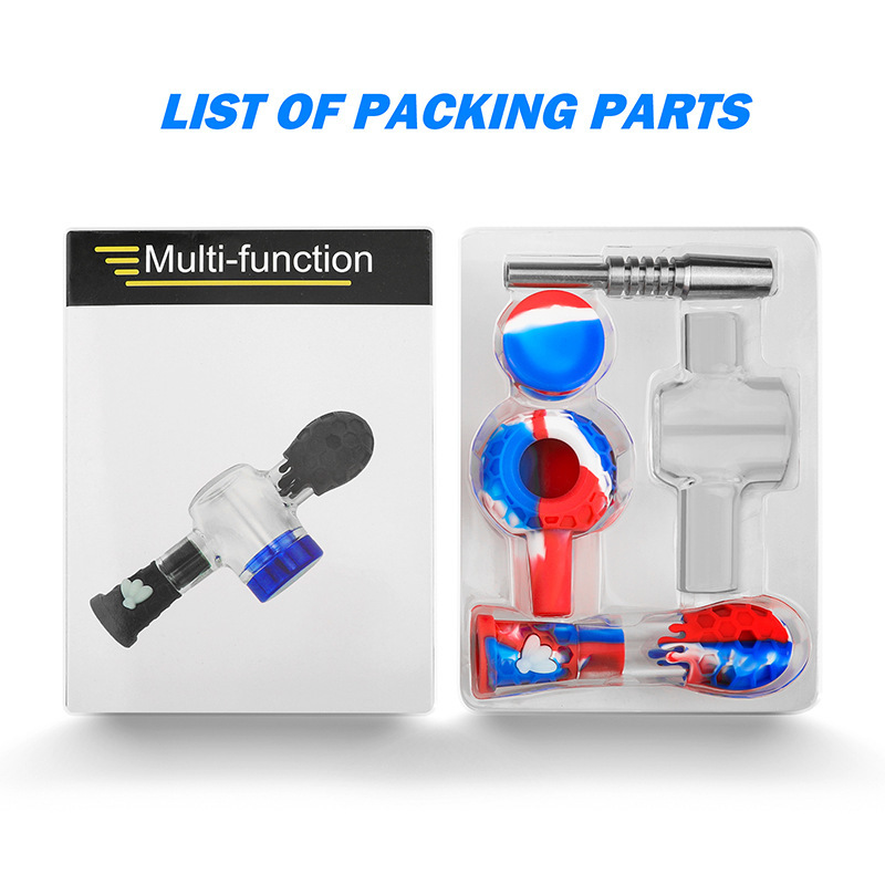 

Silicone nector collector multi-function pipes with titanium nail Novelty pipe