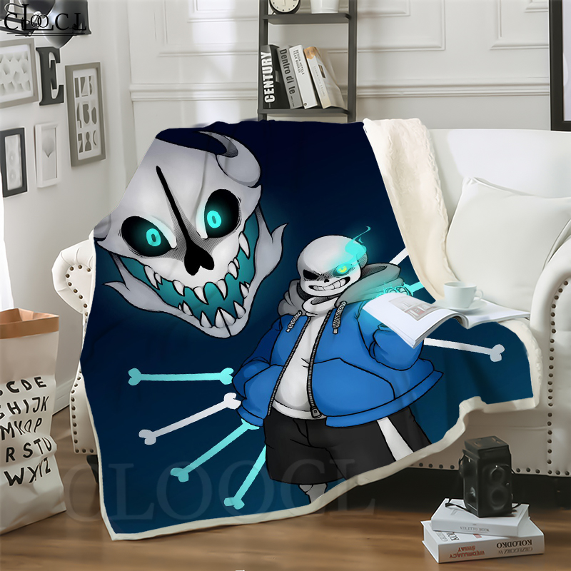 

CLOOCL Game Undertale Sans 3D Print Casual Style Air Conditioning Blanket Teens Bedding Throw Blankets Plush Quilt