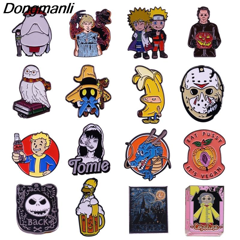 

Pins, Brooches DZ267 Anime Figure Hard Enamel Pin Badge Women Men Lapel Collar Game Movie Jewelry Gifts