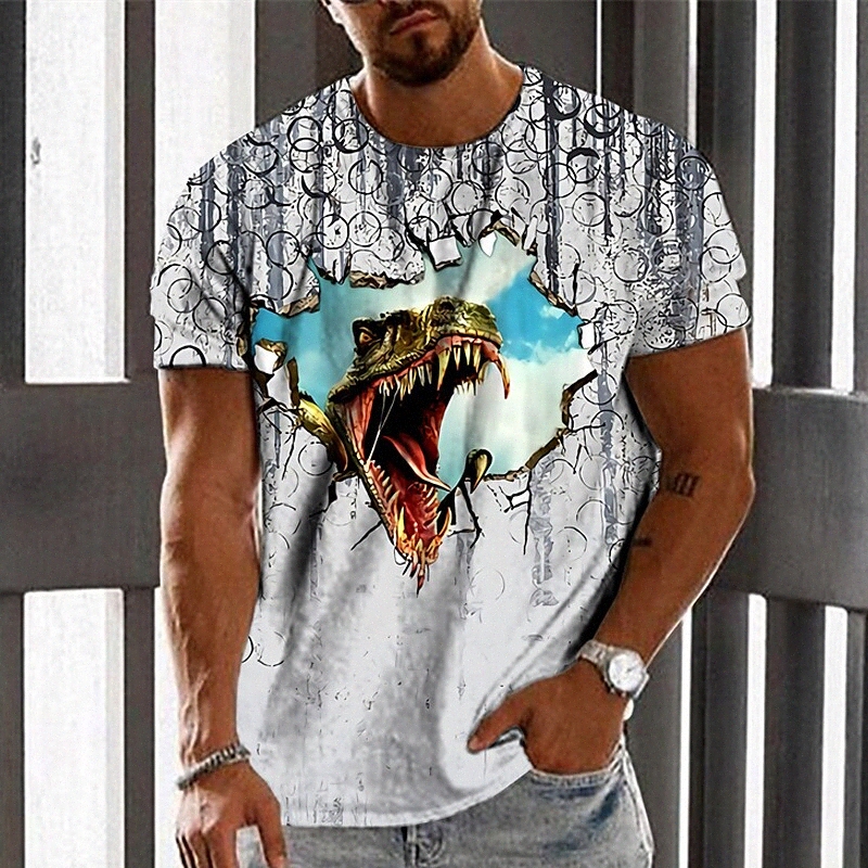 T-shirt Unisexe T-shirt 3D Imprimer Graphic Graphic Imprimés Animal Col Vacances quotidiennes Imprimé à manches courtes Tops Casual Designer Gran