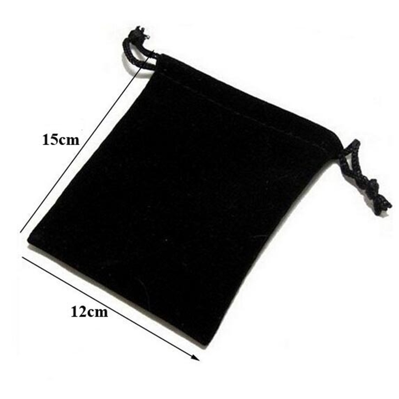 

50pcs/lot 12x15cm Black/Blue/Silver Gray/Green Drawable Drawstring Velvet Pouch Christmas Gift Packaging Bags Can Print