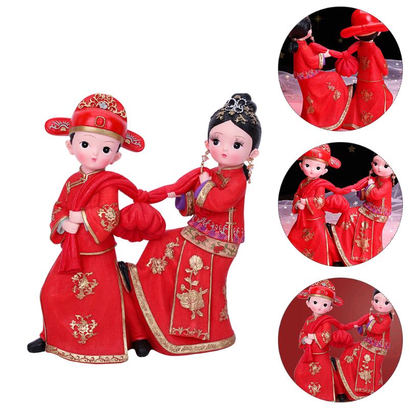 

Other Festive & Party Supplies 1pc Pretty Antiquity Couple Doll Wedding Cake Figurine