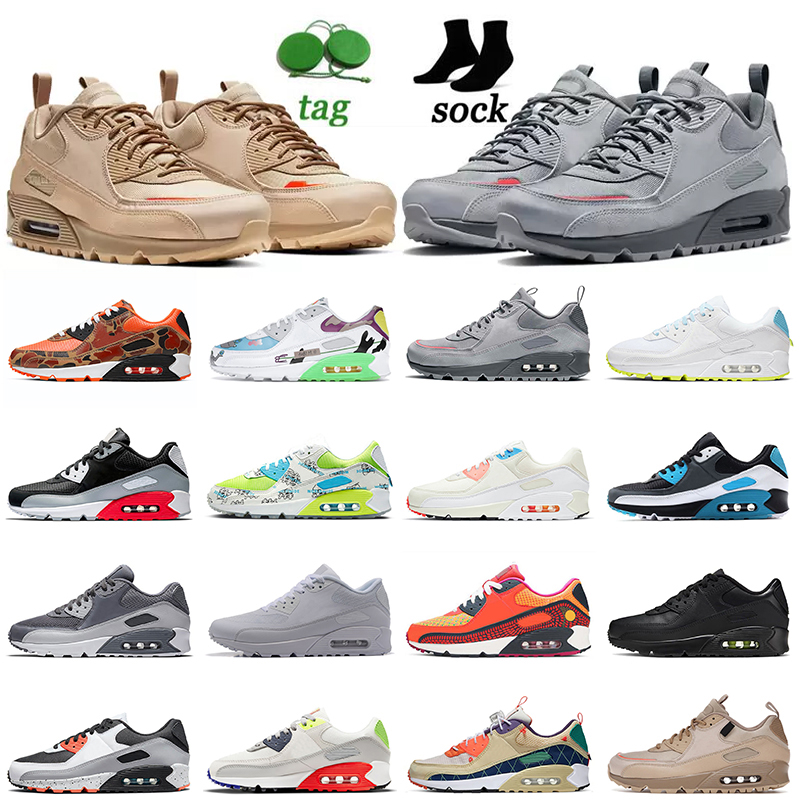 

90s mens running shoes max air women 2021 Nlke Tag&Socks Big Size 12 Surplus Wolf Grey Orange Camo worldwide mesh triple white black infrared trainer sports sneakers, D27 trail team gold 40-46