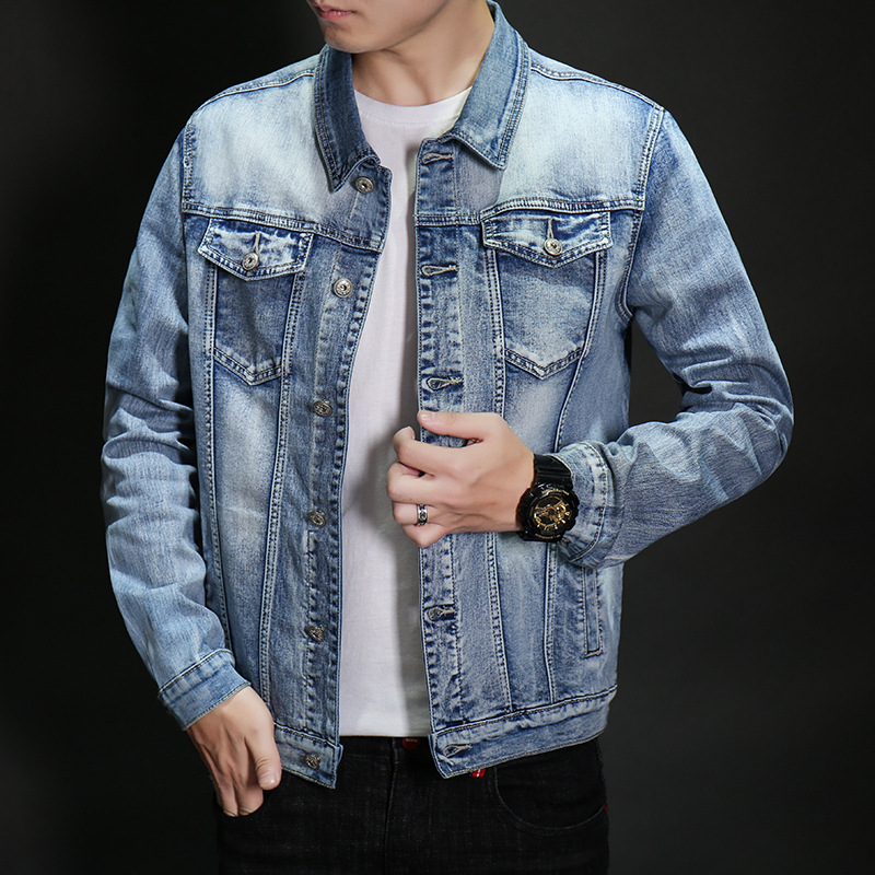 

men's jackets spring autumn new jean men single breasted casual denim japanese youth long sleeve oversize mens coat h55p, Black;brown