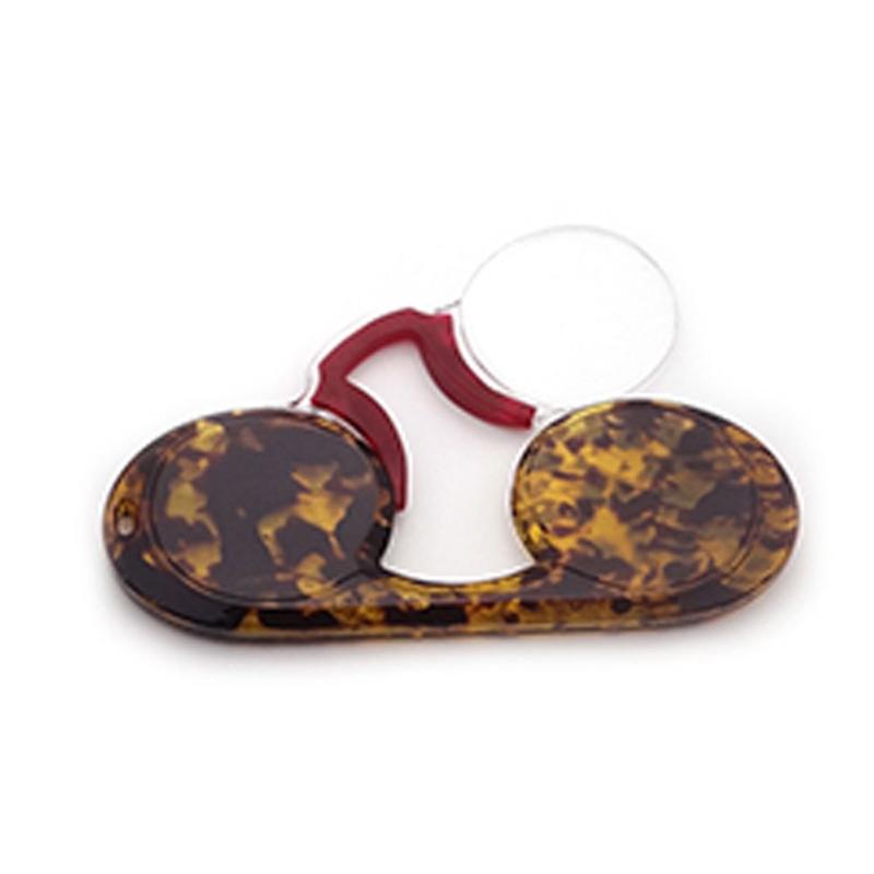 

Sunglasses Portable Mini Nose Clip Reading Glasses Men Women Vintage Classic Round Magnifying Presbyopic Rimless Readers Spectacles