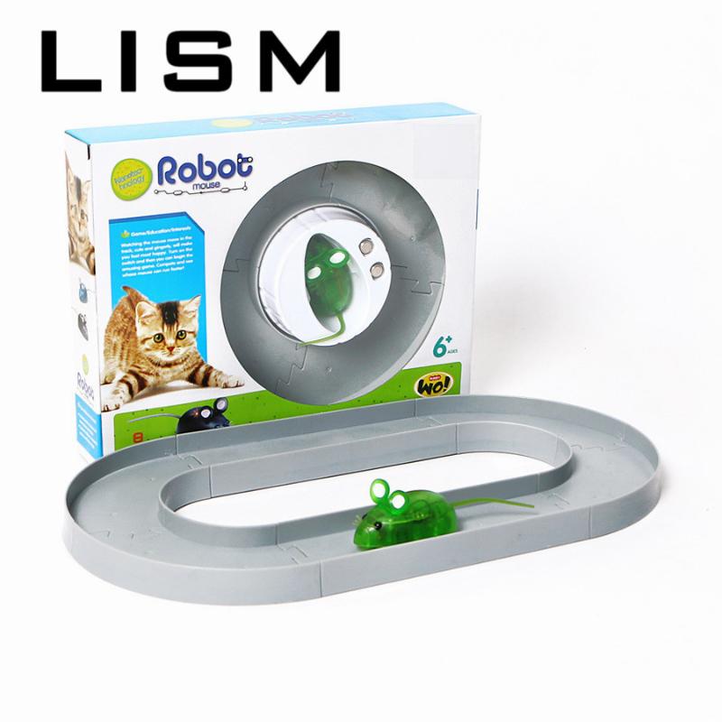 

Cat Toys Simulation Electronic Robot Mouse Toy With Race Track Tricky Little Puzzle For Dog Kids Random Color