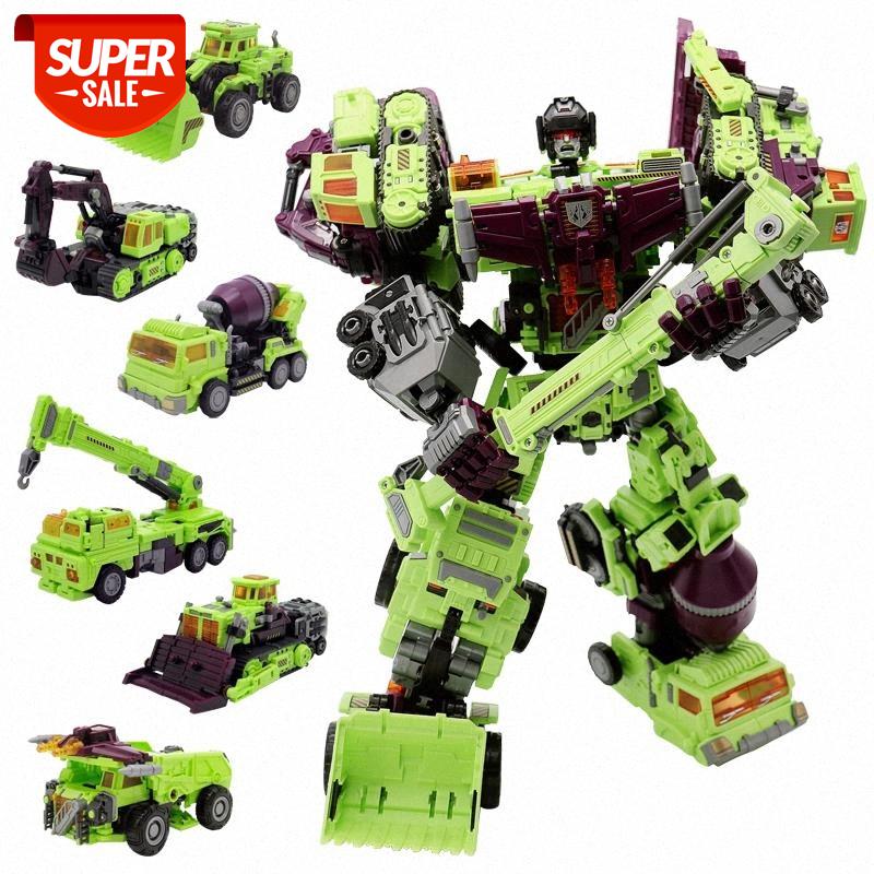 

NBK 6 IN 1 NEW predaking Devastator Transformation Movie Toys boy Big size 45cm Robot KO G1 Action Figure Model kid toy #Ht6f