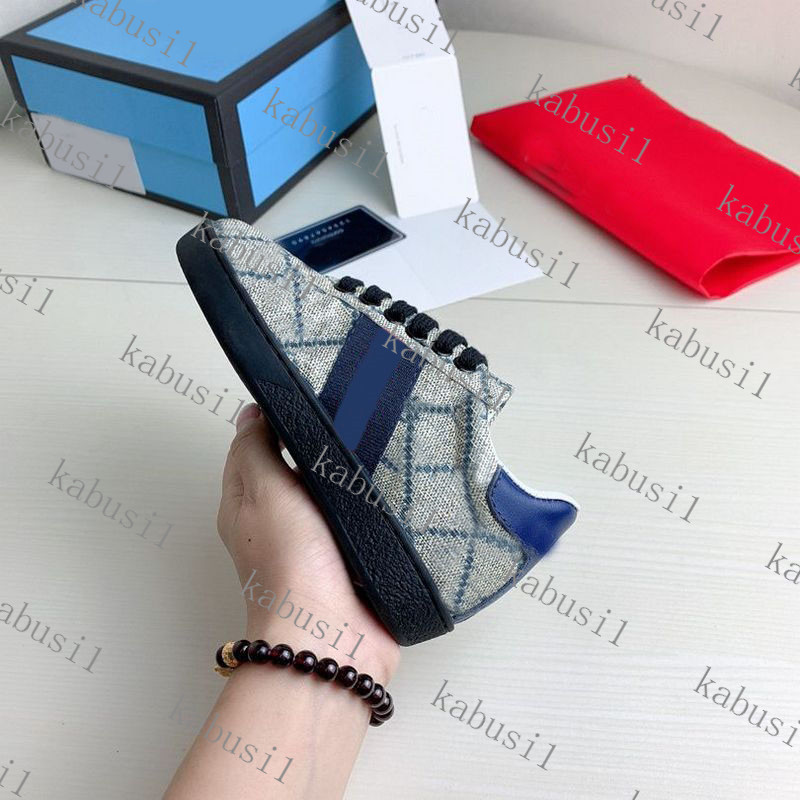 

TOP 2021 best quality striped new designer shoes ACE embroidery boy girl real leather designer casual